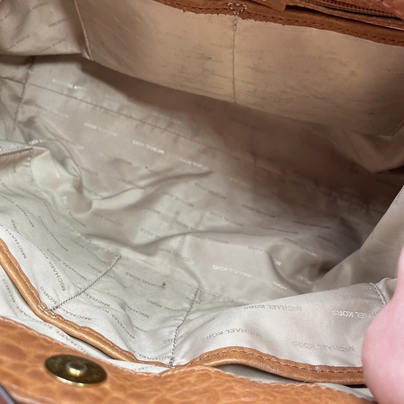 Michael Kors Large Uptown Astor Studded Brown Leather Shoulder Tote - Picture 6 of 9